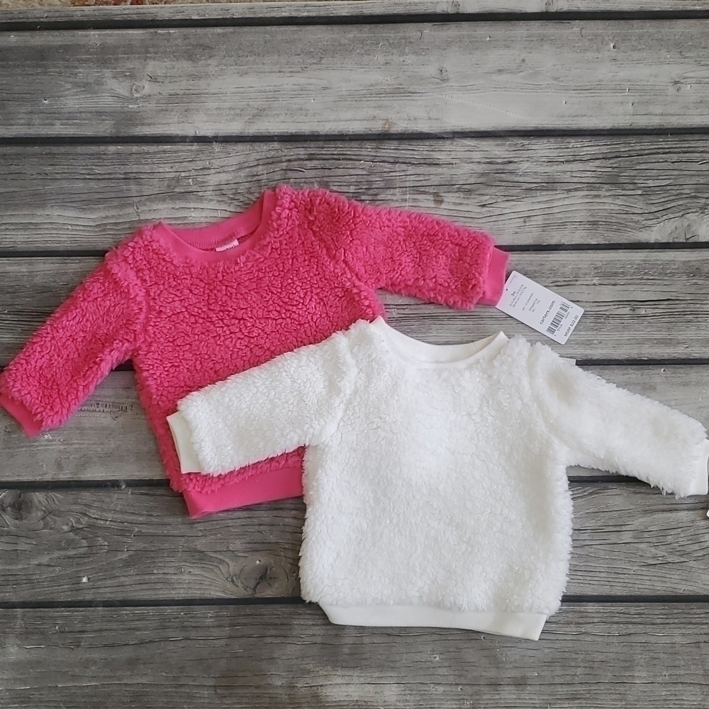 NWT 2 3mth Carter's Sherpa Sweatshirts